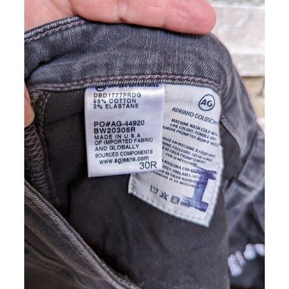 AG Adriano Goldschmied High Rise Black The Farrah Skinny Ankle Women's 30R - Picture 8 of 9